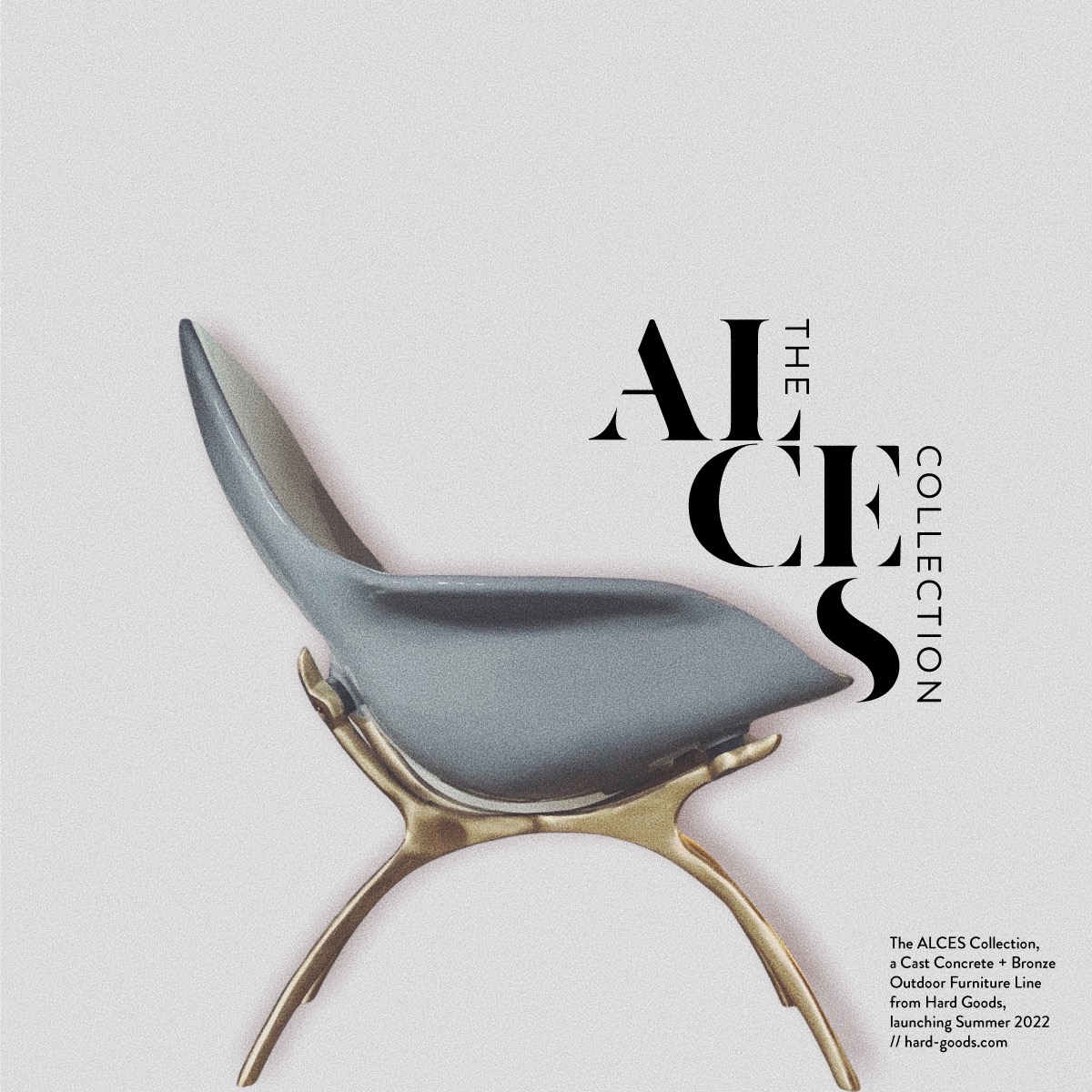 The ALCES Furniture Collection by Hard Goods - Cast Concrete and Bronze