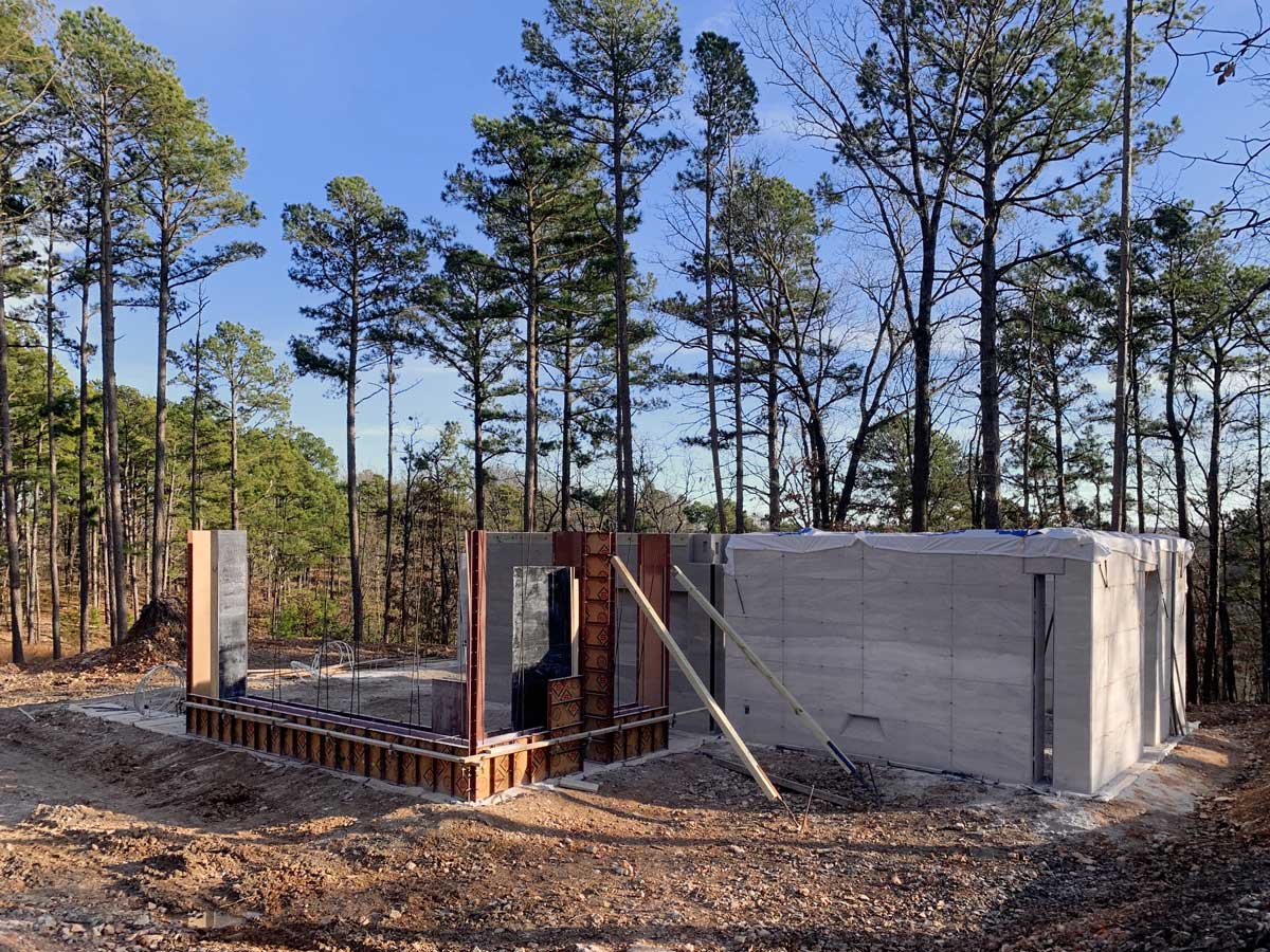 Ozark Modernism, a rammed earth home being built in NW Arkansas