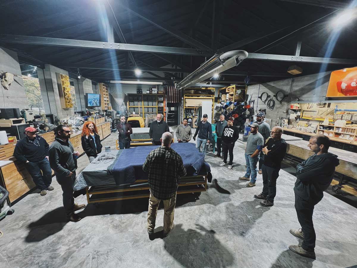 A concrete countertop training workshop at Concrete Design School