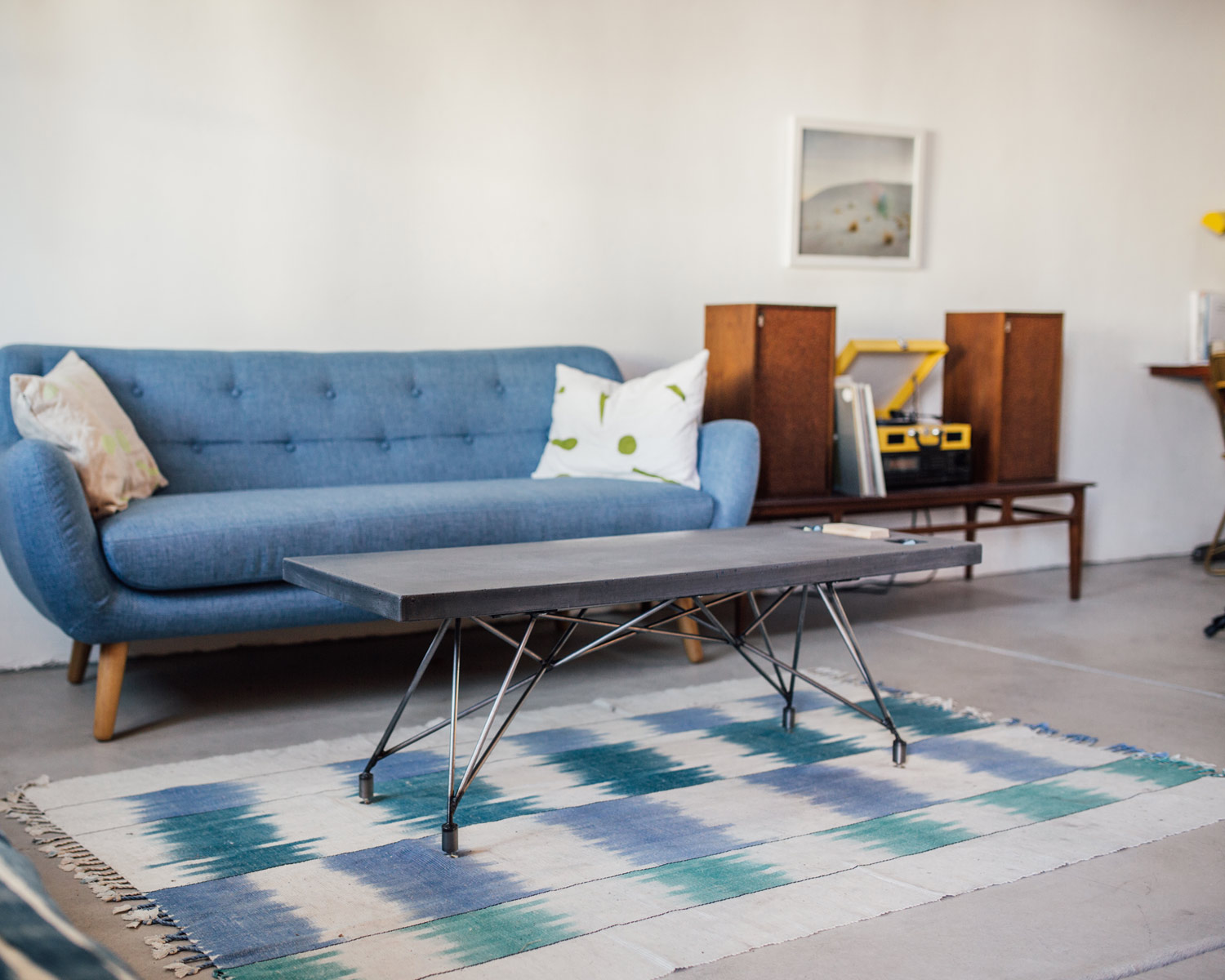 The Concrete + Steel SLATE Chalkboard Coffee Table