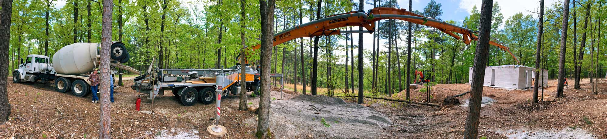 Pumping Concrete on a Modern House Build in NW Arkansas 